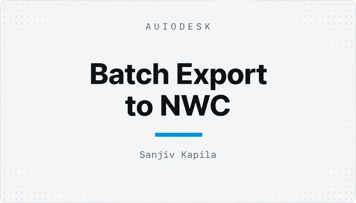 Batch Export to NWC — cover image