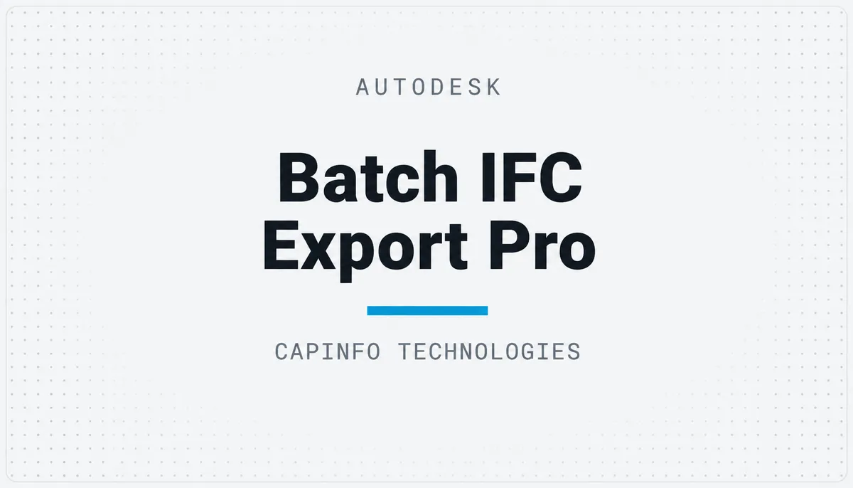 Batch IFC Export Pro — cover image