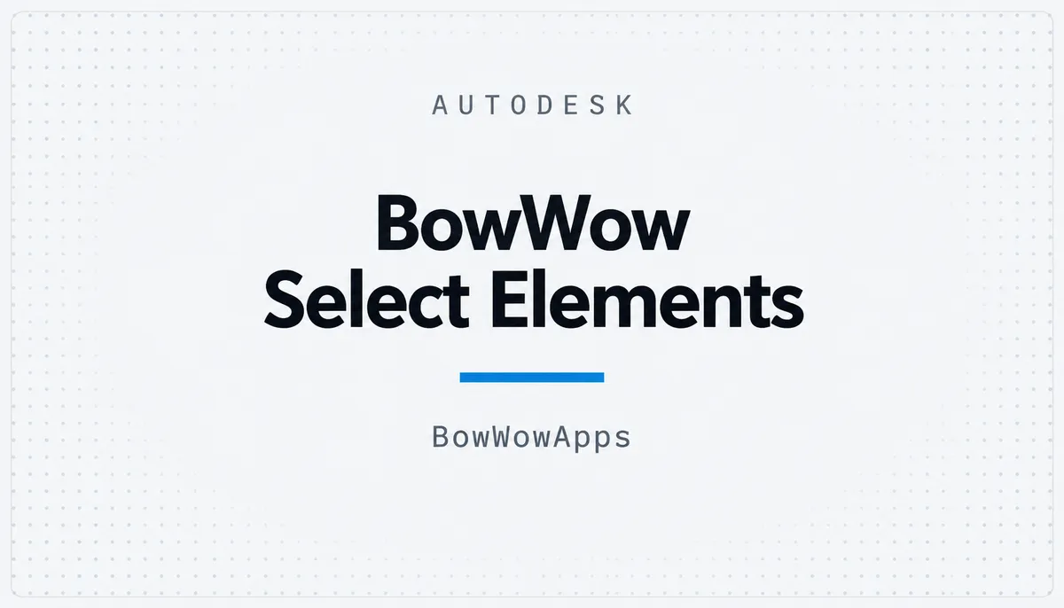 BowWow Select Elements — cover image