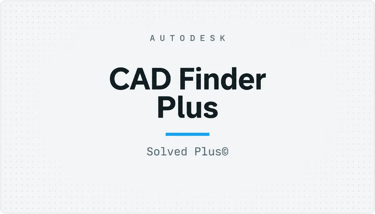 CAD Finder Plus — cover image