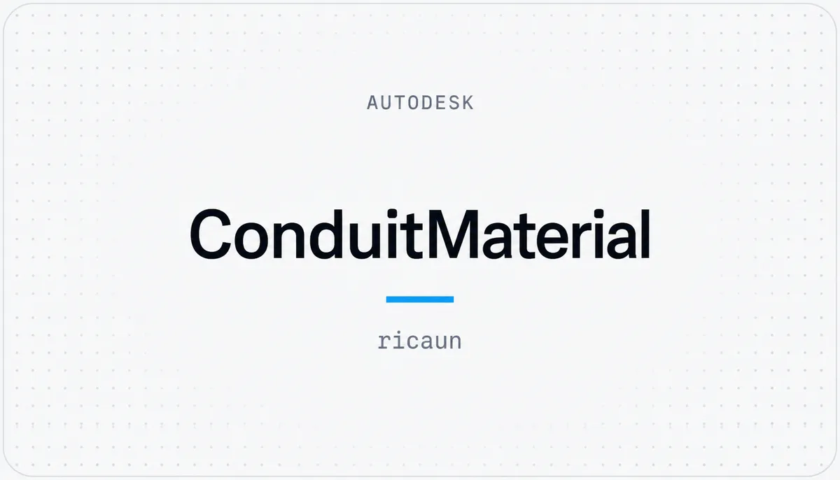 ConduitMaterial — cover image