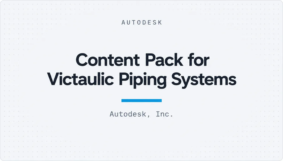 Content Pack for Victaulic Piping Systems — cover image