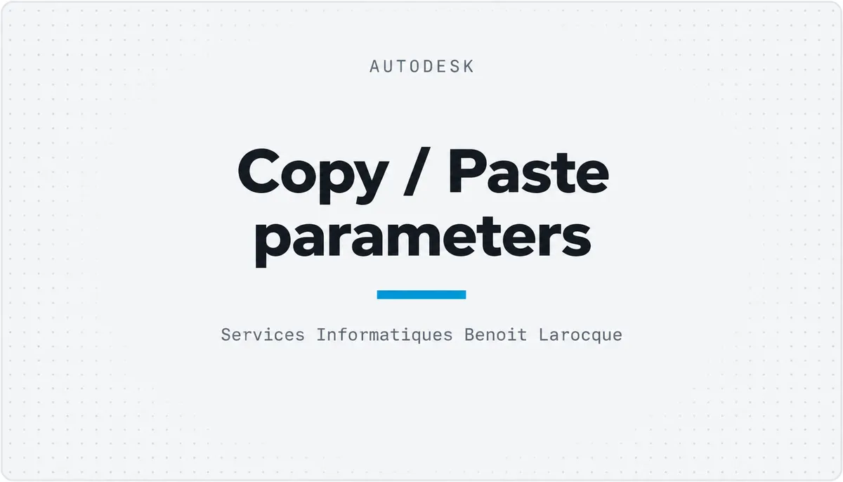 Copy / Paste parameters — cover image