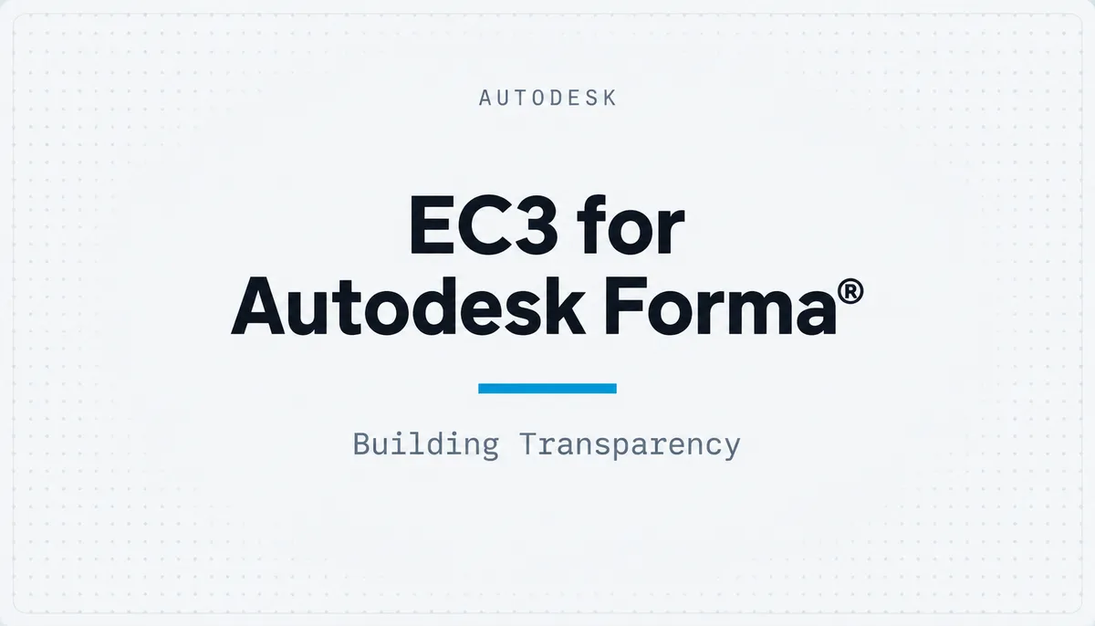 EC3 for Autodesk Forma® — cover image