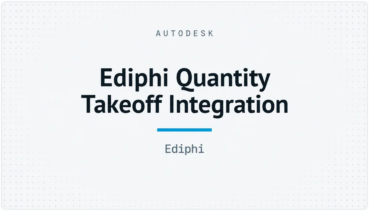Ediphi Quantity Takeoff Integration — cover image