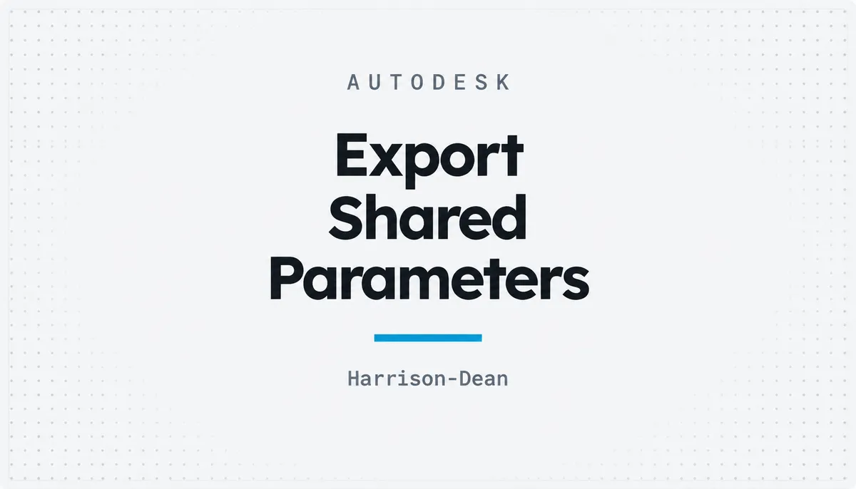 Export Shared Parameters — cover image