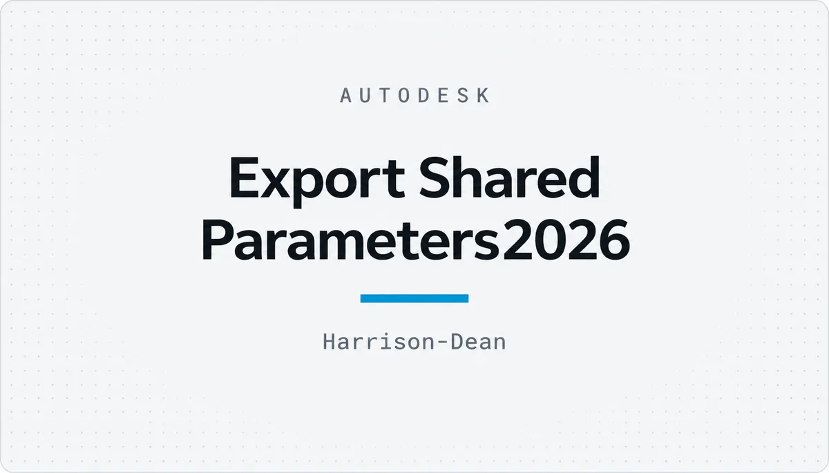 Export Shared Parameters2026 — cover image
