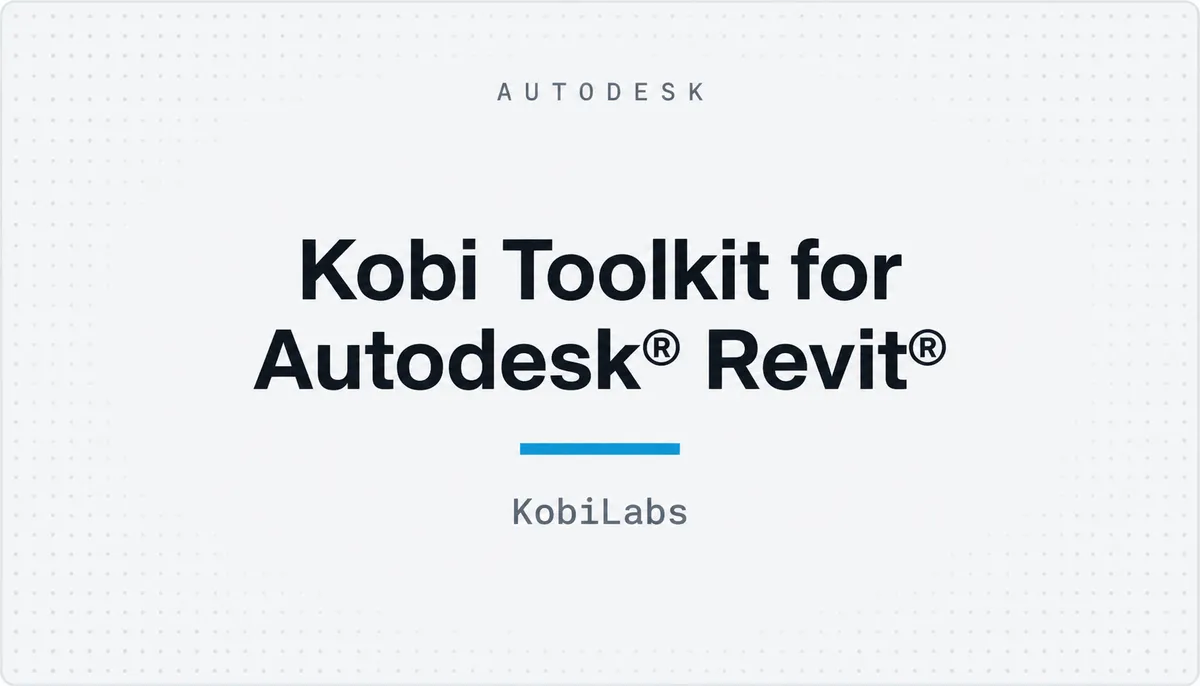 Kobi Toolkit for Autodesk® Revit® — cover image