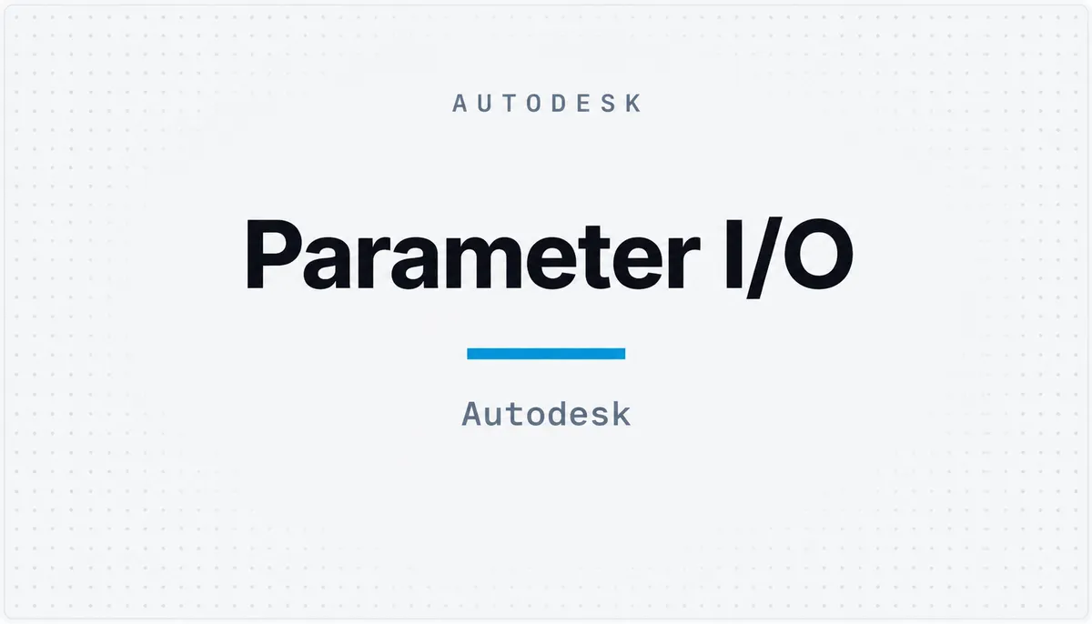 Parameter I/O — cover image