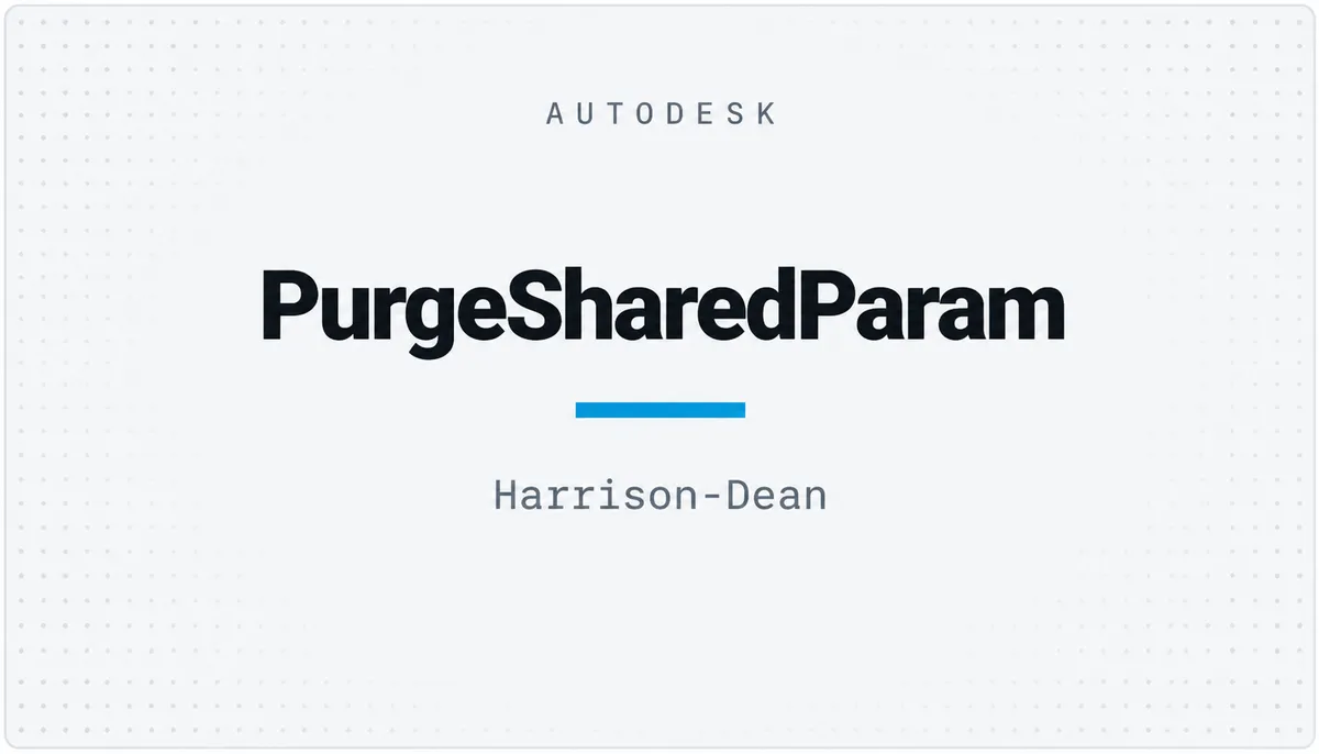 PurgeSharedParam — cover image