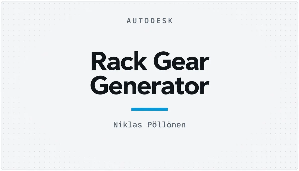 Rack Gear Generator — cover image