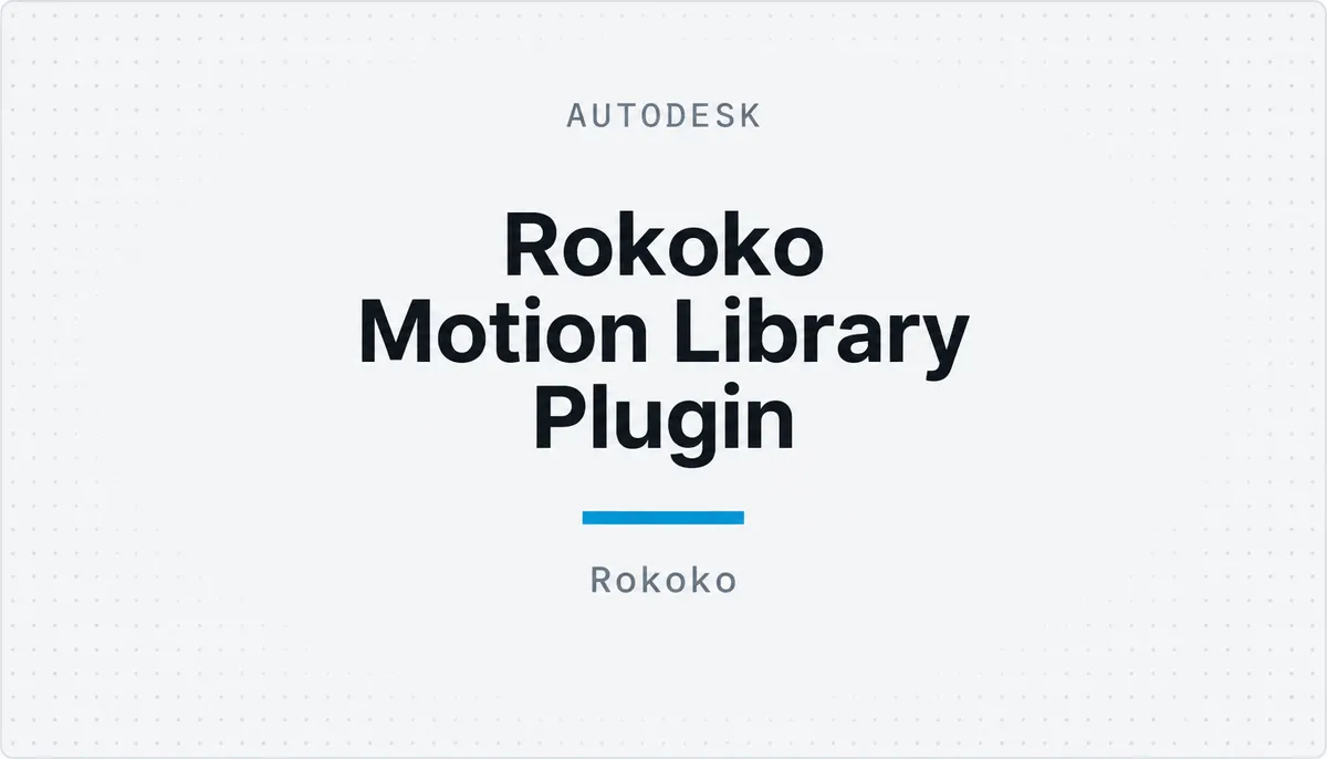 Rokoko Motion Library Plugin — cover image
