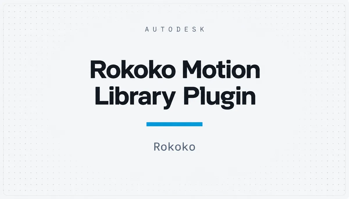 Rokoko Motion Library Plugin — cover image