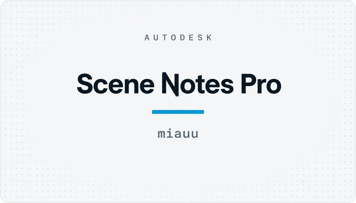 Scene Notes Pro — cover image