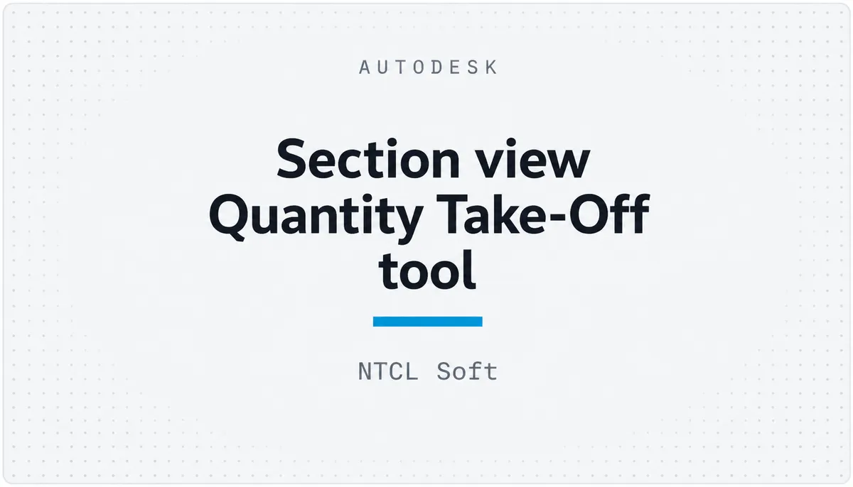 Section view Quantity Take-Off tool — cover image