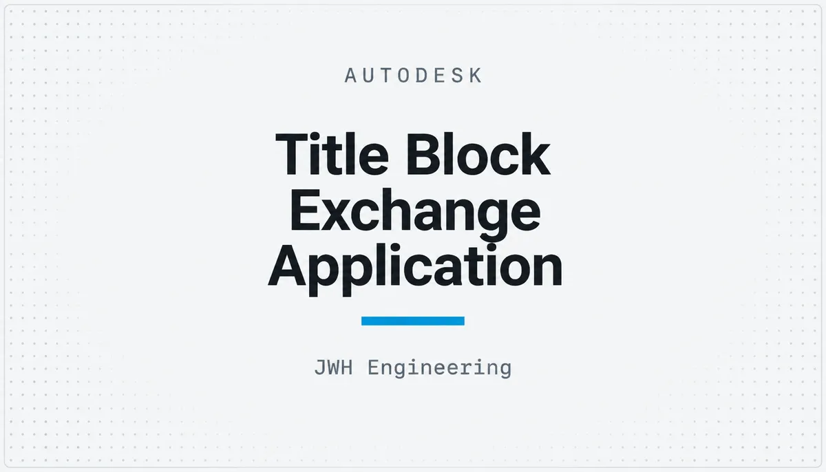 Title Block Exchange Application — cover image