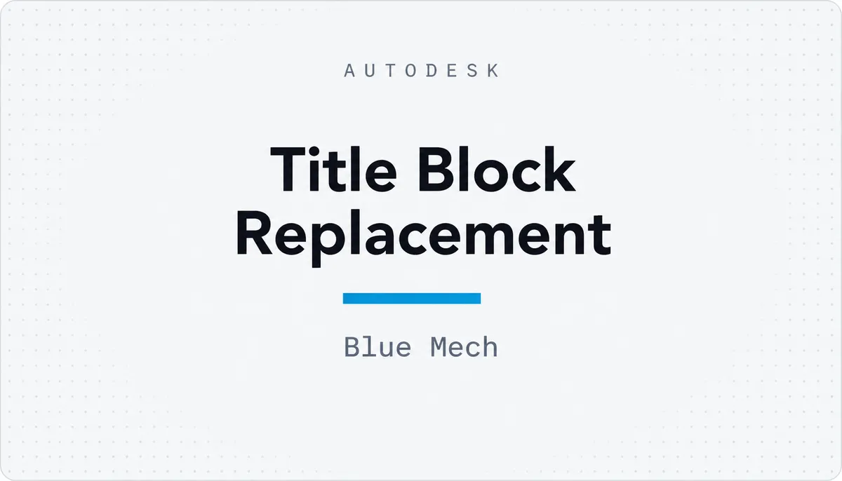 Title Block Replacement — cover image