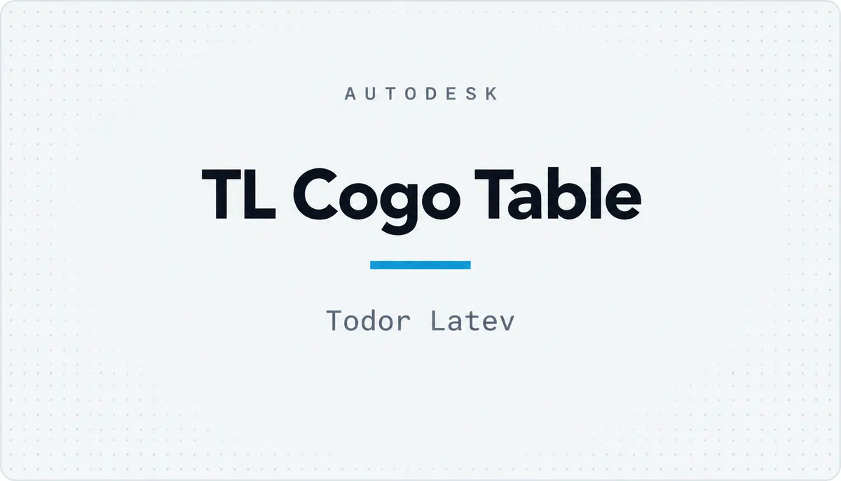 TL Cogo Table — cover image
