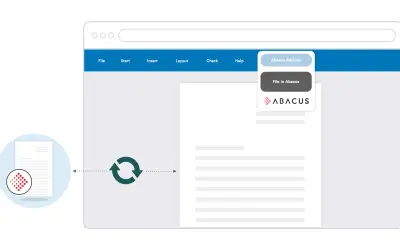 Abacus Integration for Word for Microsoft 365 — screenshot