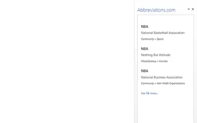 Abbreviations.com for Microsoft 365 — screenshot