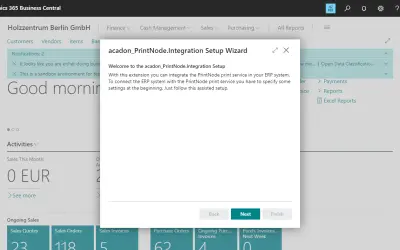 acadon PrintNode Integration for Microsoft 365 — screenshot