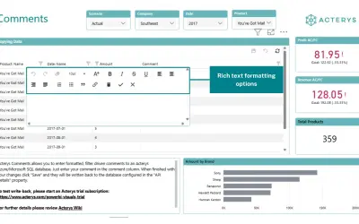 Acterys Comments for Microsoft 365 — screenshot