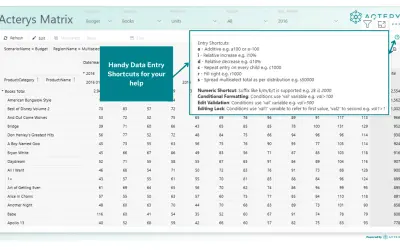 Acterys Matrix Write-back & Planning for Power BI for Microsoft 365 — screenshot