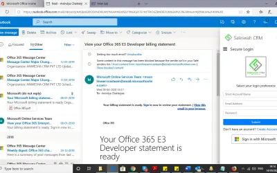 Actions with Saleswah CRM for Microsoft 365 — screenshot