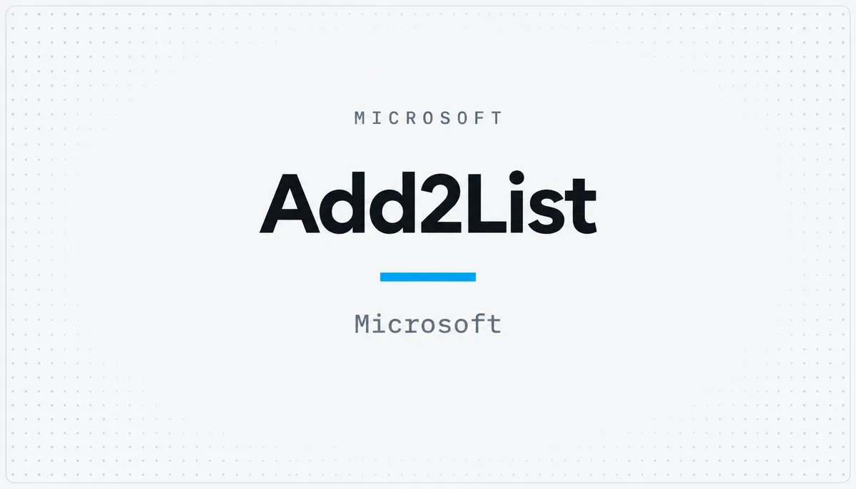Add2List — cover image
