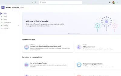 Admin for Microsoft 365 — screenshot