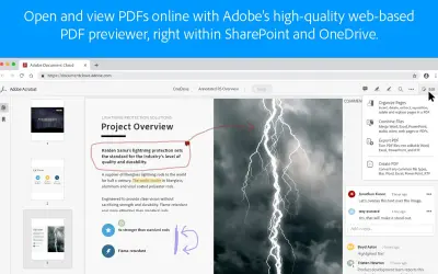 Adobe Acrobat for Microsoft 365 for Microsoft 365 — screenshot