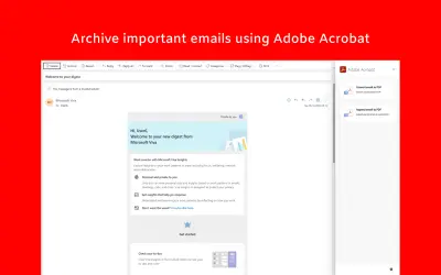 Adobe Acrobat for Microsoft Outlook for Microsoft 365 — screenshot