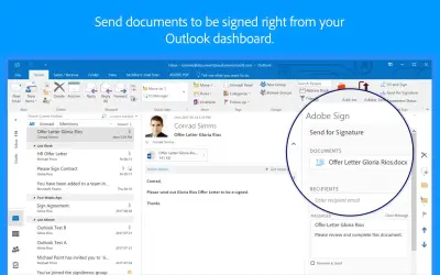 Adobe Acrobat Sign for Microsoft Outlook - Government for Microsoft 365 — screenshot