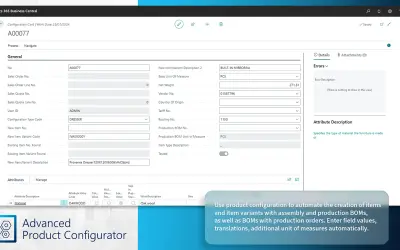 Advanced Product Configurator for Microsoft 365 — screenshot