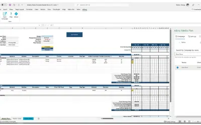 Advvy Media Plan Sync for Microsoft 365 — screenshot