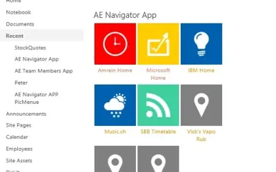 AE Navigator Menu for Microsoft 365 — screenshot
