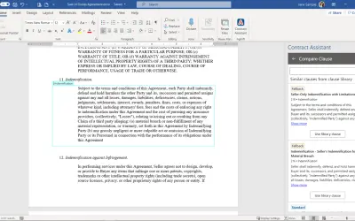 Agiloft Contract Assistant for Microsoft Word for Microsoft 365 — screenshot