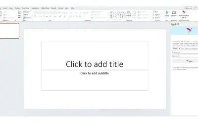 AGIR Add-in for Office on PowerPoint for Microsoft 365 — screenshot