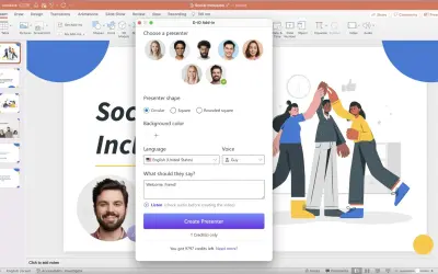 AI Presenters from D-ID for Microsoft 365 — screenshot