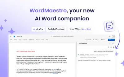 AI WordMaestro - AI Writing Assistant for Word for Microsoft 365 — screenshot