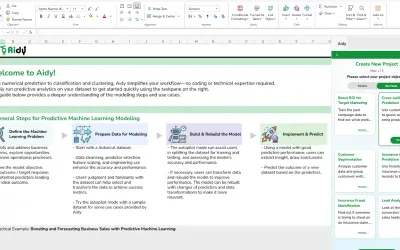 Aidy - Your AI Data Scientist in Excel for Microsoft 365 — screenshot