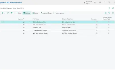 AL Combine Shipments for Microsoft 365 — screenshot