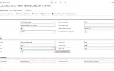 AL Dimension Categories for Microsoft 365 — screenshot