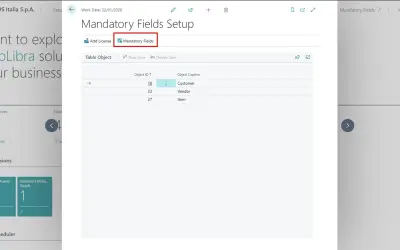 AL Mandatory Fields for Microsoft 365 — screenshot