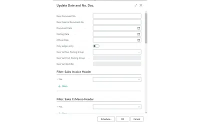 AL Update Posted Documents for Microsoft 365 — screenshot