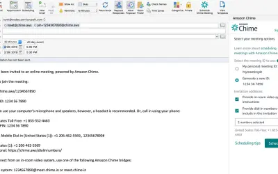 Amazon Chime for Microsoft 365 — screenshot