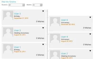 Anniversary Timeline for Microsoft 365 — screenshot