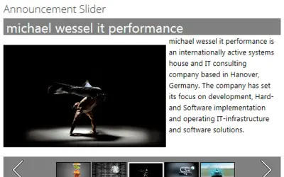 Announcement Slider for Microsoft 365 — screenshot