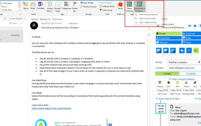 AppsForOps Timeline for Microsoft 365 — screenshot