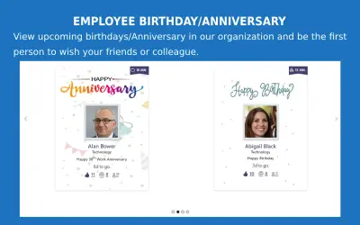 AQL Employee Birthdays for Microsoft 365 — screenshot